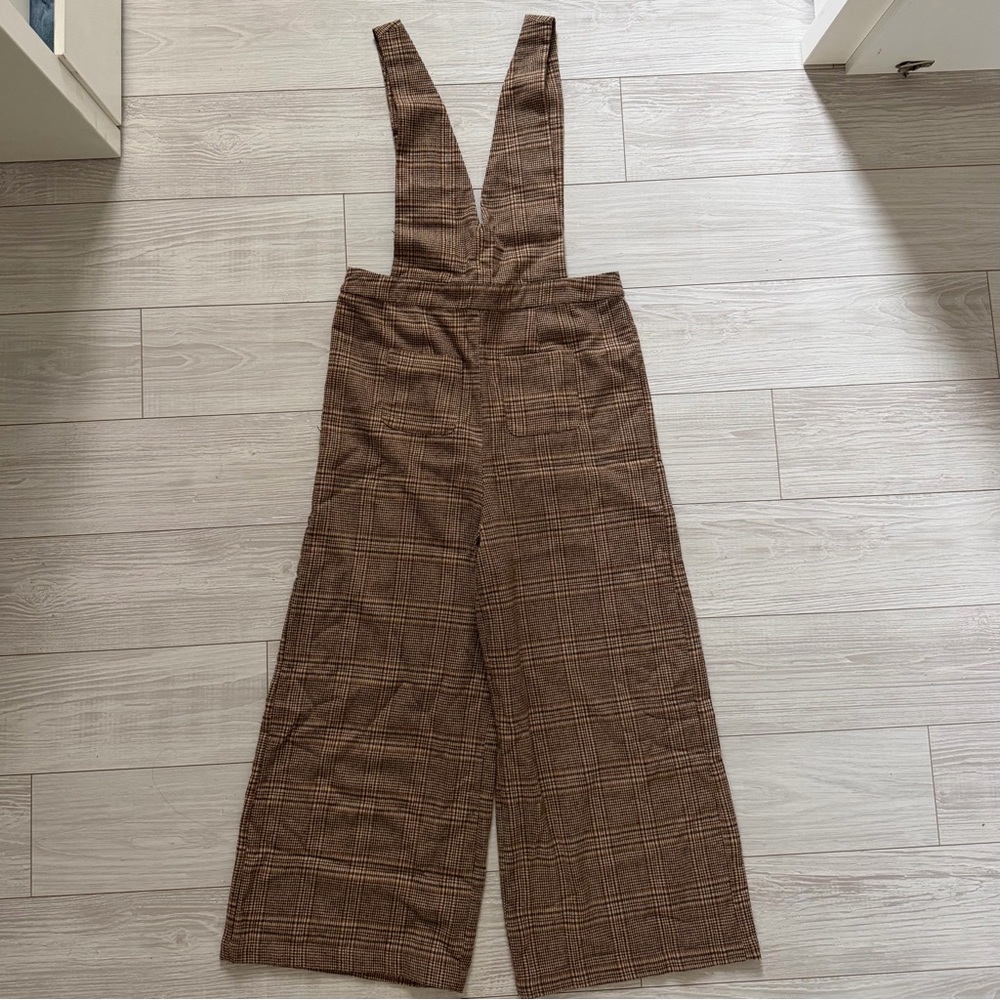 Plaid overalls